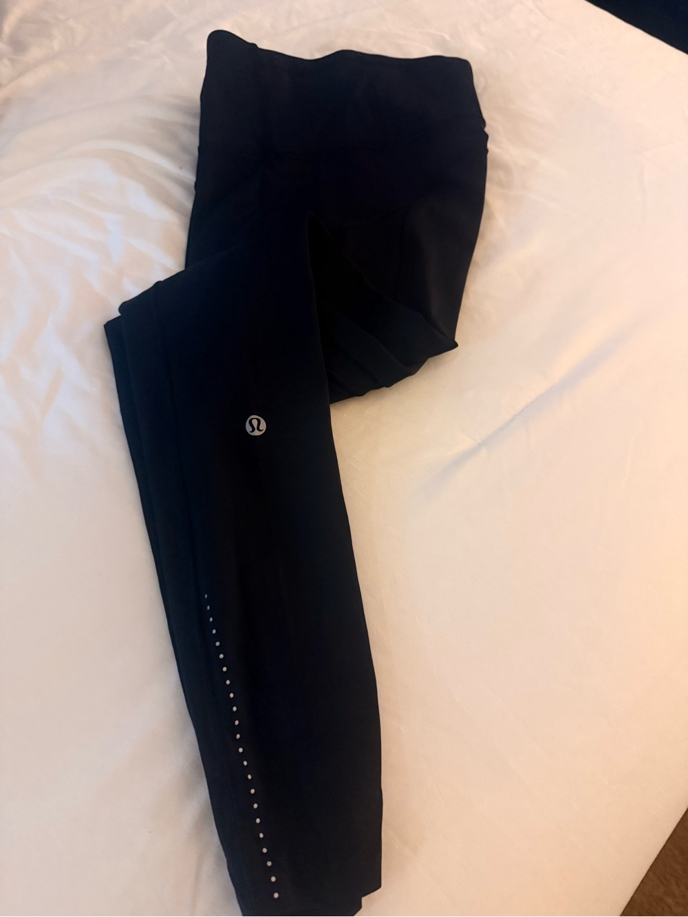 lululemon athletica Black Leggings with Reflective Dot Trim
